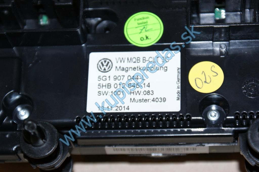 Ovládací modul klímy VW PASSAT B8 